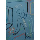 ADRIAN WISZNIEWSKI (BRITISH b.1958), 'YOUNG MAN II', contemporary Scottish school, pastel on