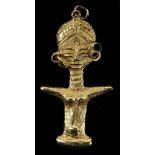 A high carat gold Inca pendant, 7.8grs