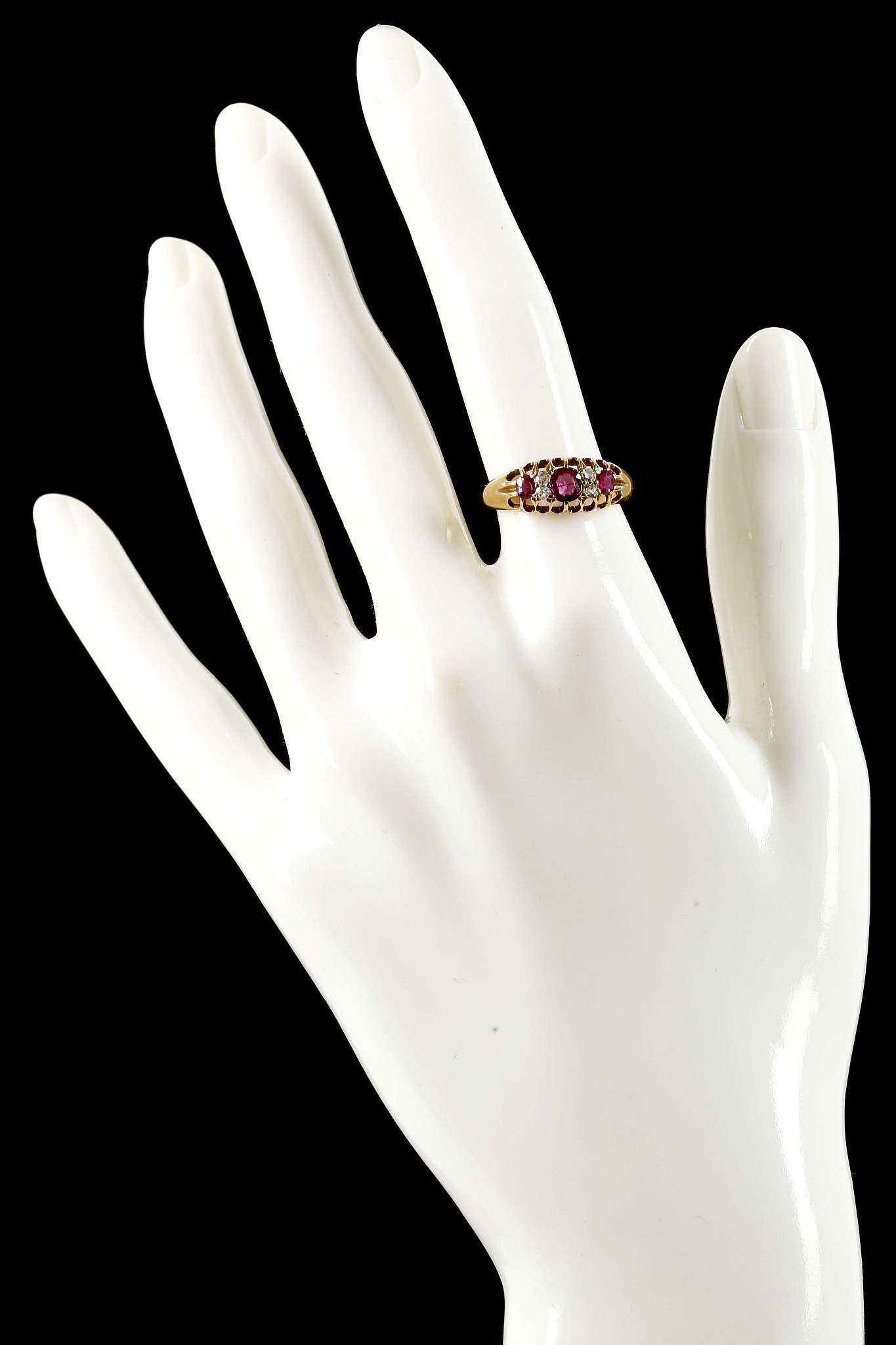 A Victorian 18ct gold, ruby and diamond set ring - Image 2 of 2