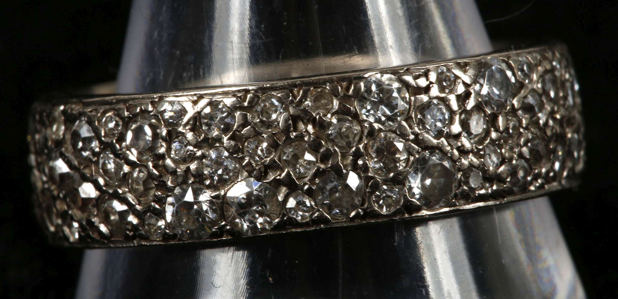 An 18ct white gold and diamond set full eternity ring