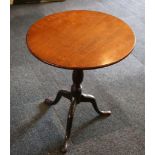 A 19th Century, mahogany tripod occasional table w