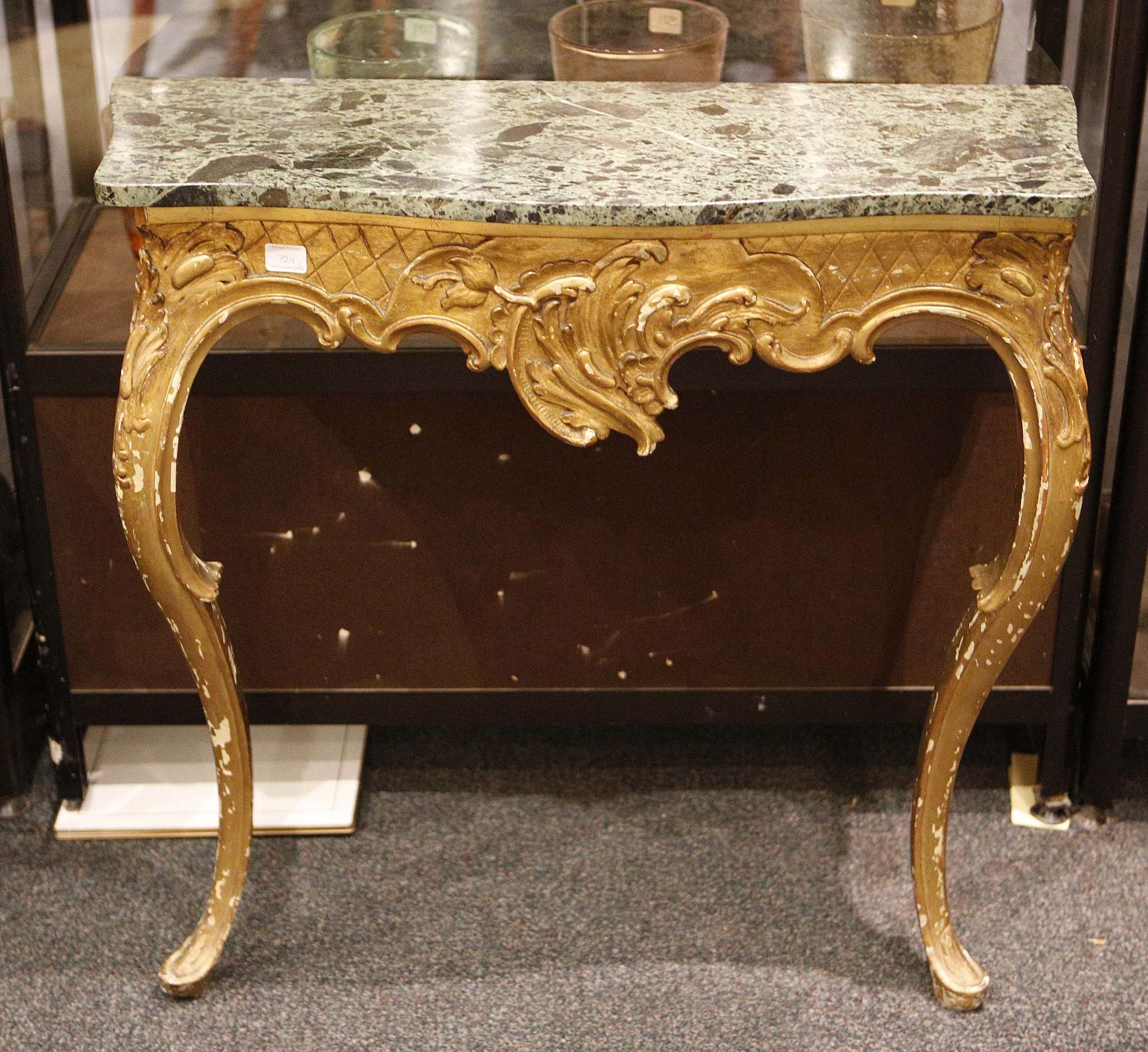 A pair of 19th Century, continental giltwood consu