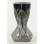 A Moorcroft vase, dated 2012, decorated with a stylised geometric pattern on a grey ground