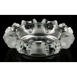 A LALIQUE 'CANNES' CIGAR ASHTRAY, clear and froste