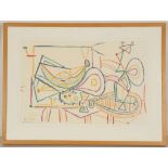 § PABLO PICASSO (SPANISH 1883-1971), 'COMPOSITION' 1948, limited edition lithograph in colours,