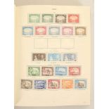 A good collection of stamps contained in three KIng George VI pictorial albums, and includes ADEN