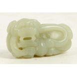 A Chinese jade carving of a lion