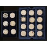 A collection of eighteen silver proof coins relating to QEII, issued by various Commonwealth