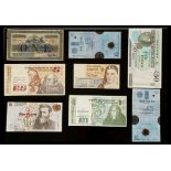 A small selection of Irish bank notes to include a