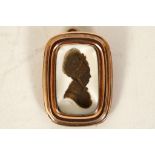 Miers, a very fine gold mounted miniature silhouet