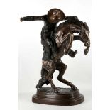 After Remington, a 20th Century bronze group of an