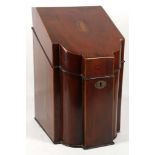 An Edwardian slate top document box in mahogany wi