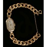 A ladies vintage 9ct gold cased Farco dress watch,
