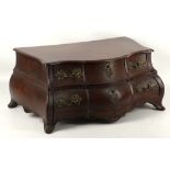 Study table bombe miniature drawers, mahogany, thr