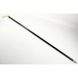 A Brigg of London eboniseed dress cane, with nine