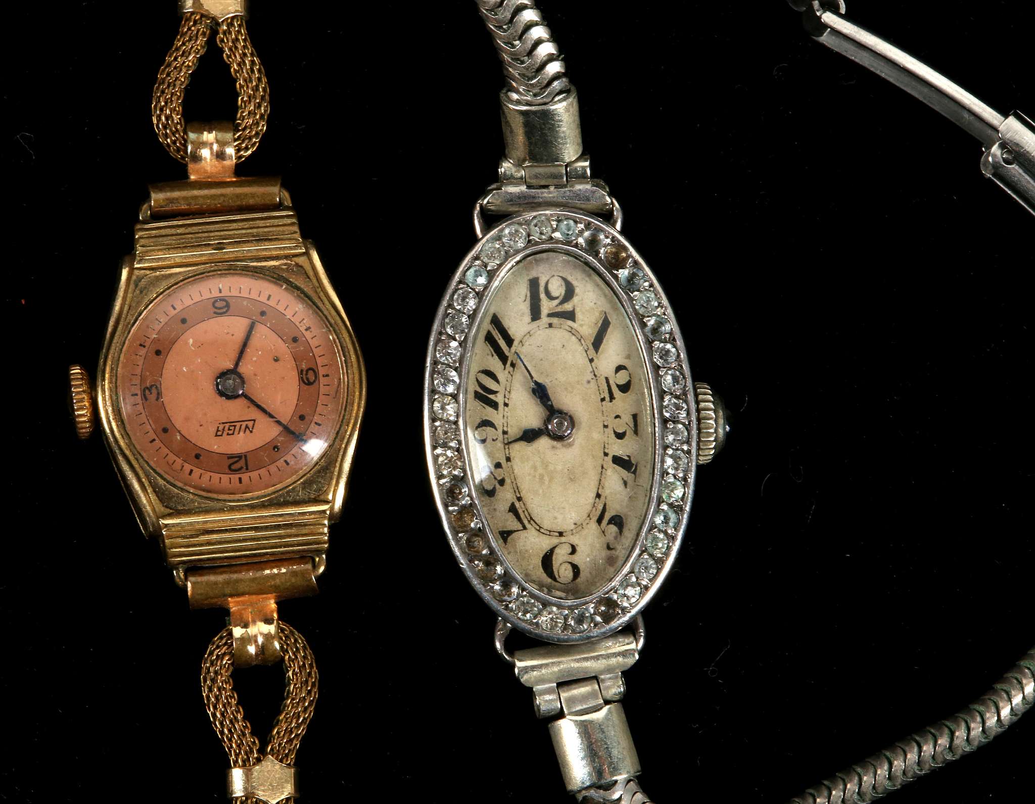 A ladies vintage silver cocktail watch, diamanté d - Image 2 of 4