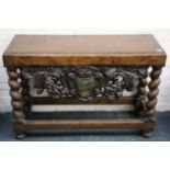 A mixed age consol table with 18th Century carved