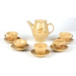 HARRY DAVIS, a studio pottery tea set, mid 20th ce