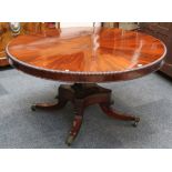 A 19th Century mahogany tilt top breakfast table,