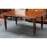A 19th Century mahogany extending dining table, on