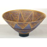 MARY RICH, studio pottery conical footed bowl, lat