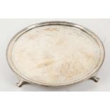 A George III Scottish silver salver, bead rim, cha