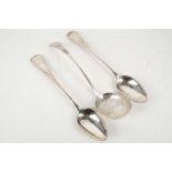 A pair of Victorian Scottish silver basting spoons