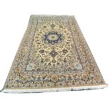 Persian Nain carpet, wool and silk, 2.77m x 1.79m,