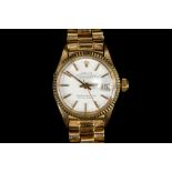 A ladies 18ct gold 'Rolex Oyster Perpetual Datejus