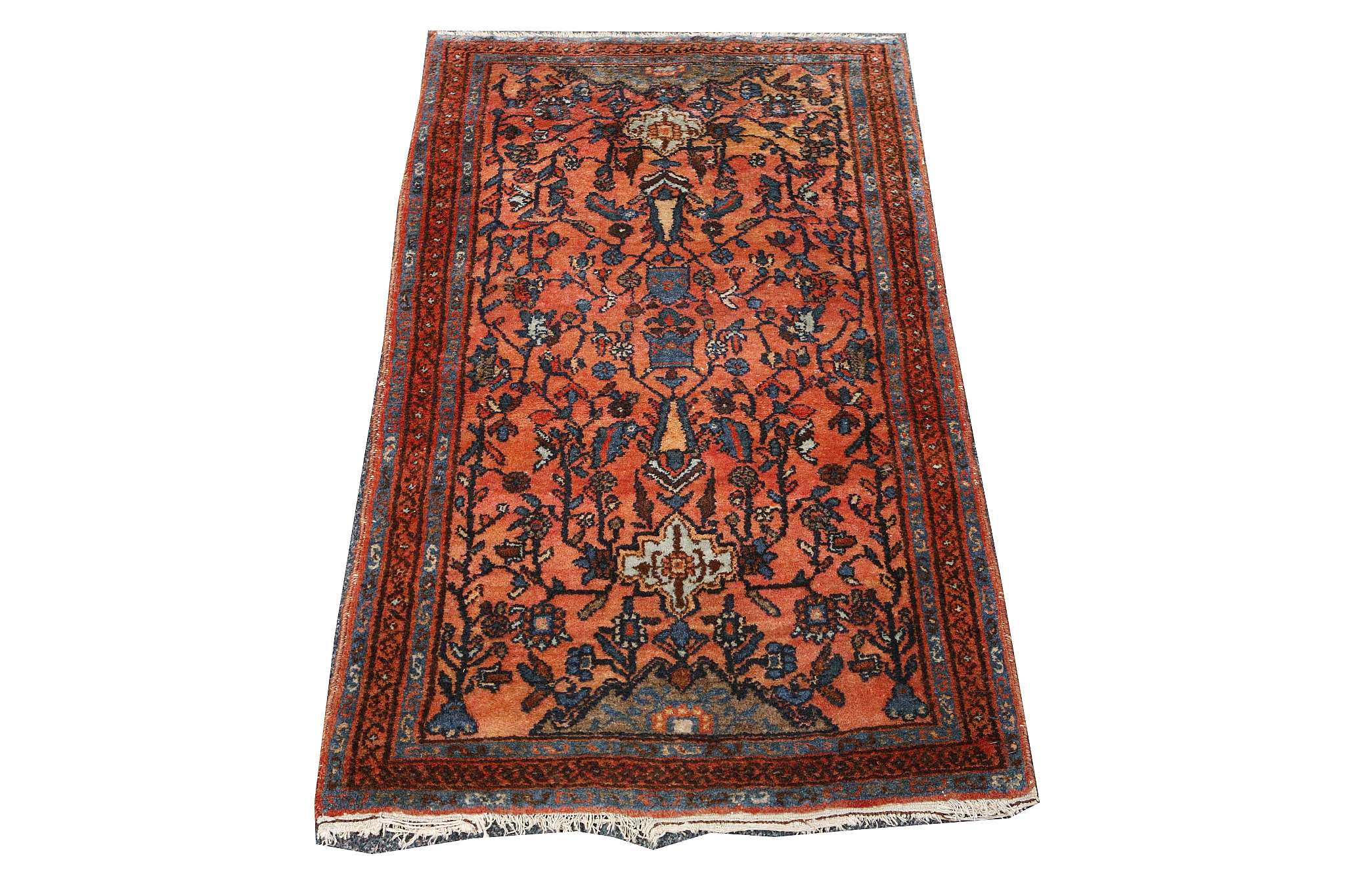 Persian Hamadan rug, 1.23m x 0.74m, condition rati