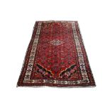 Persian Hamadan rug, 1.92m, x 1.18m, condition rat