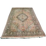 Indian silk Kashmir carpet, 3.06m x 2.10m, conditi