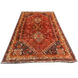 Persian Qashqai carpet, 2.75m x 1.75m, condition r
