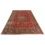 Persian meshed carpet, signed by weaver, 4.05m x 3