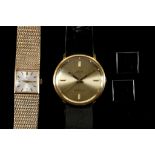 A ladies 9ct gold Certina bracelet watch, with sil