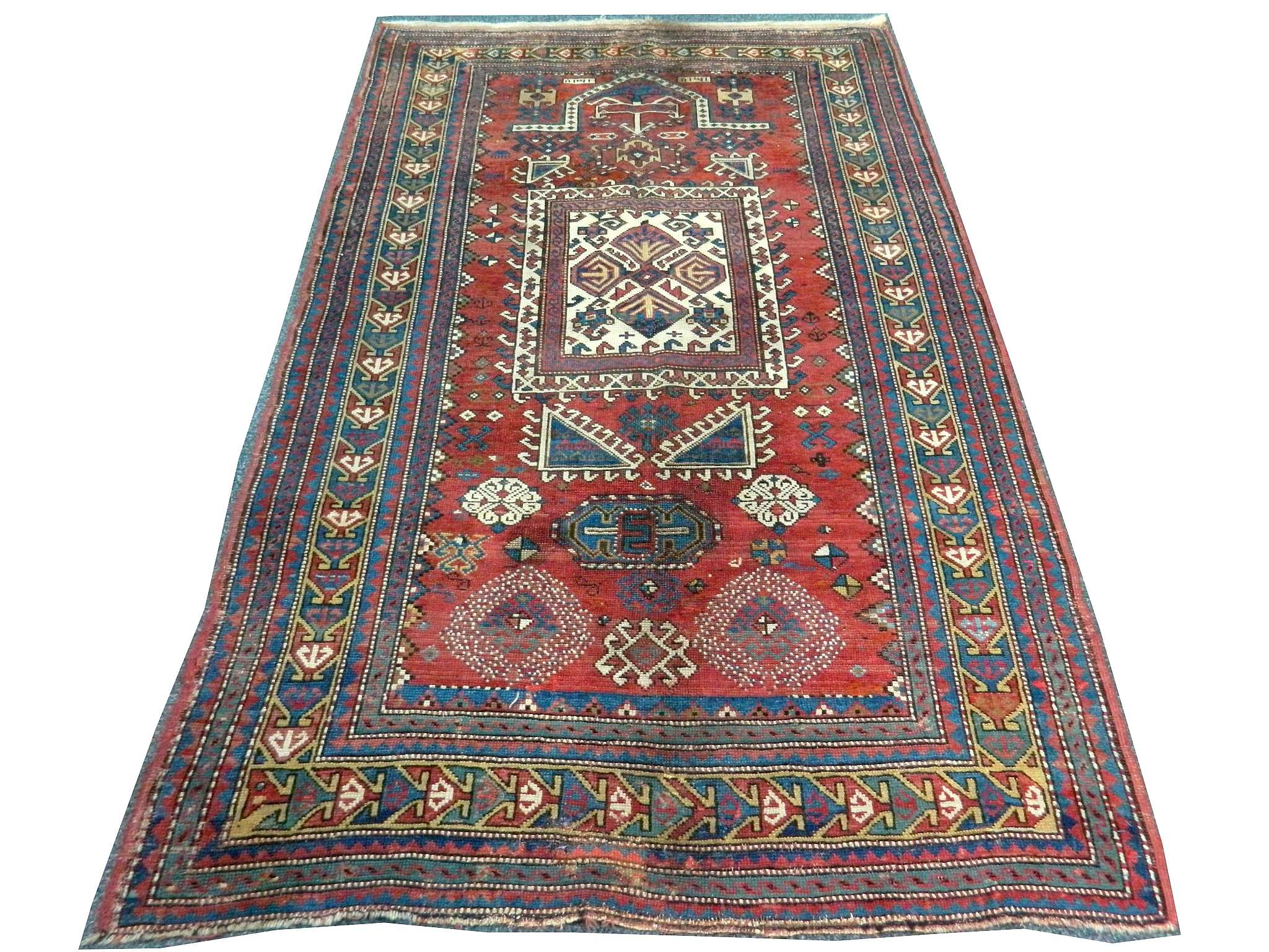 Caucasian Kazak rug, 1.89m x 1.24m, condition rati