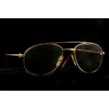 A pair of c.1980's 'Cartier' gold plated glasses,