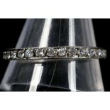A vintage, French, 18ct white gold and diamond, fu