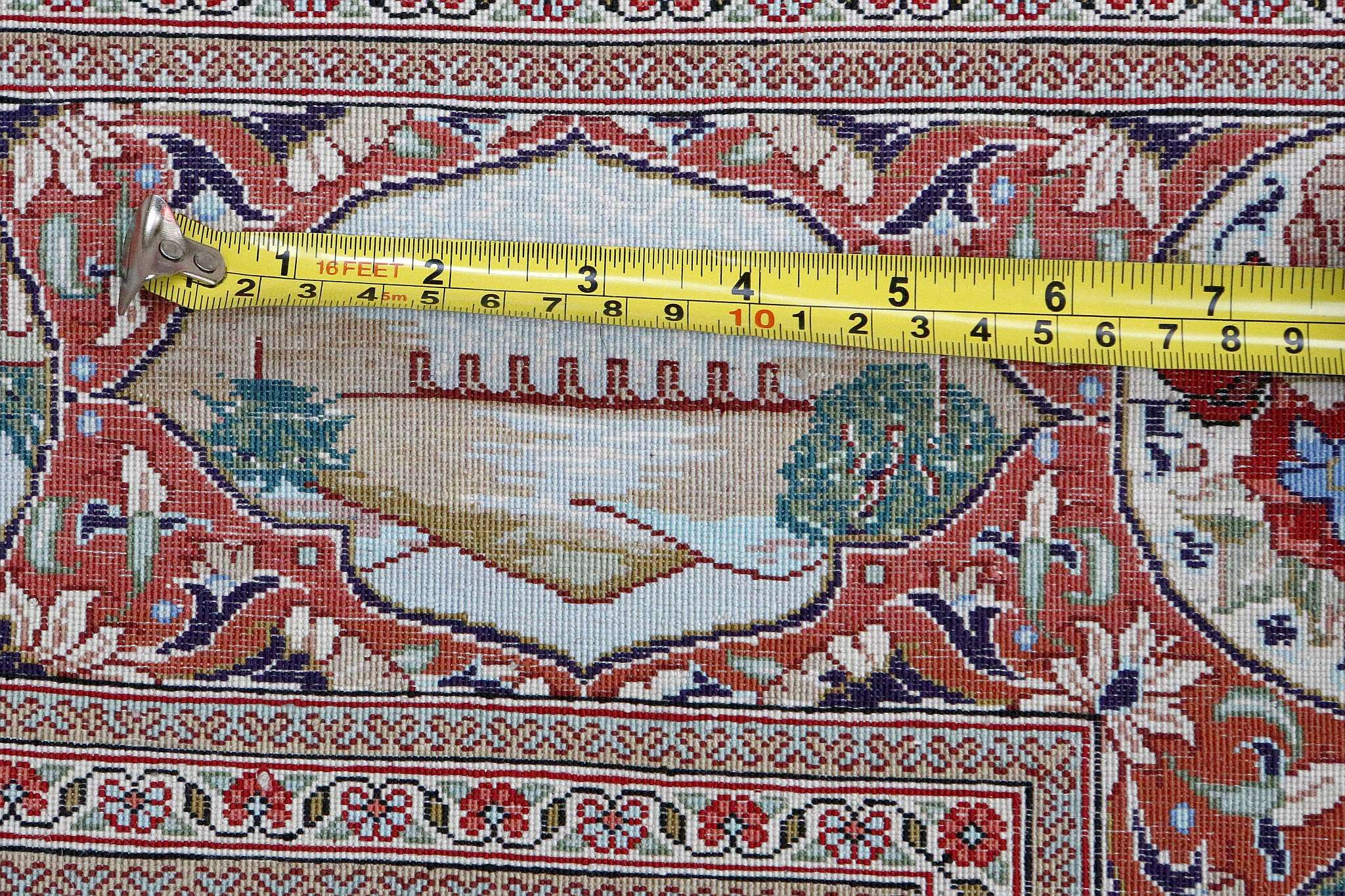 An extremely fine silk qum rug, 1.94m x 1.29m, con - Image 6 of 6