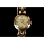 A 1950's Jaeger Lecoultre 9ct gold ladies manual w