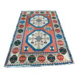 Turkish Konya rug, 1.94m x 1.31m, condition rating
