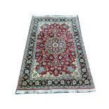 Persian Tabriz, wool and silk rug, 1.53m x 1.04m,