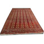 Turkoman Tekke Bokhara carpet, 2.80m x 1.96m, cond