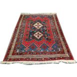 Persian Afshar rug, 2.12m x 1.55m, condition ratin