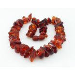 An Baltic amber necklace, formed of 41 g