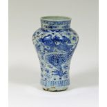 A Chinese blue and white baluster vase p