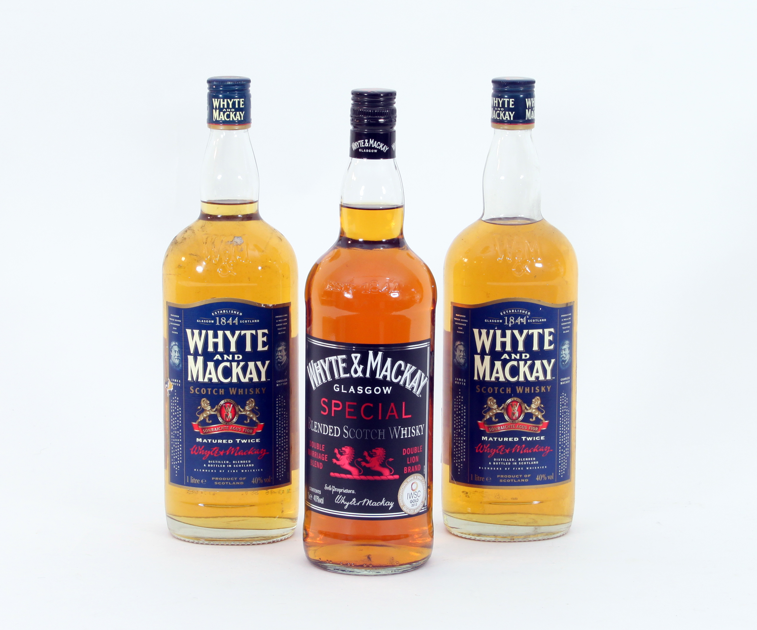 Whisky: Whyte & Mackay, three litre bott