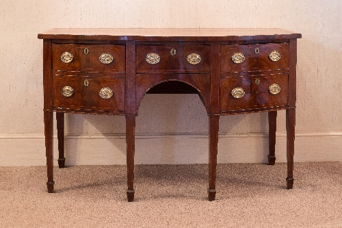 A George III mahogany bow fronted sidebo