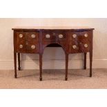 A George III mahogany bow fronted sidebo