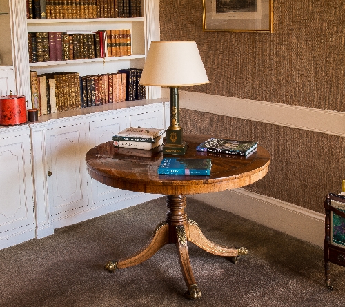 A Regency rosewood centre table, the cro